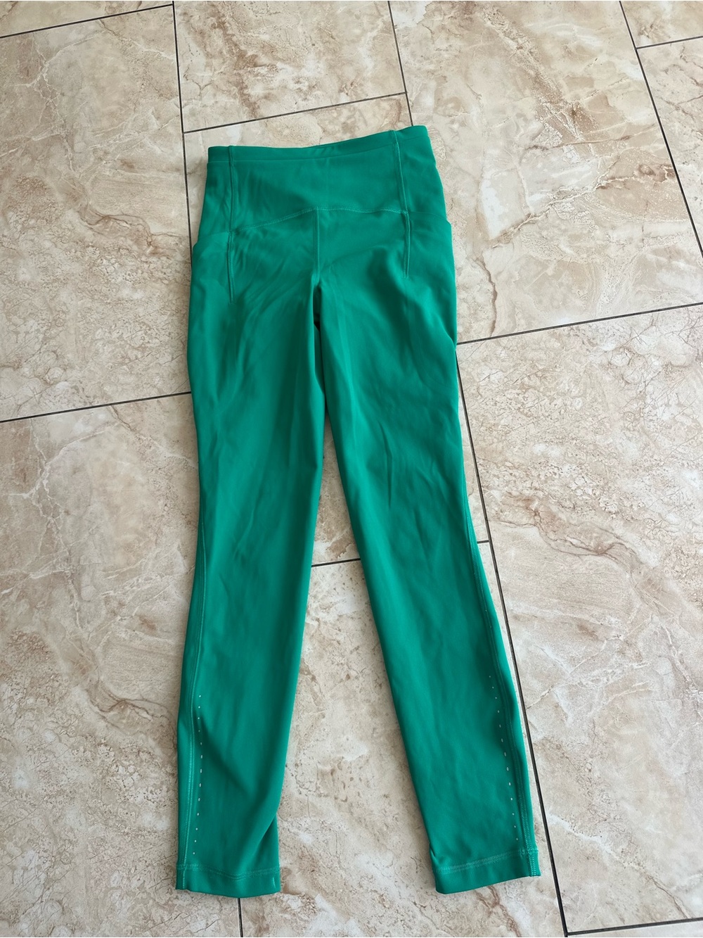 High-Rise Green Slim Leg Women’s Pants leggings